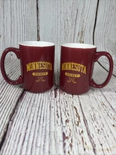 Set Of 2 University Of Minnesota Golden Gophers Hockey Mugs NCAA M Ware