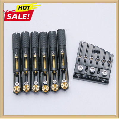 6 Strings Saddle Headless Guitar Bridge with Nut Plate for Headless Guitar Parts