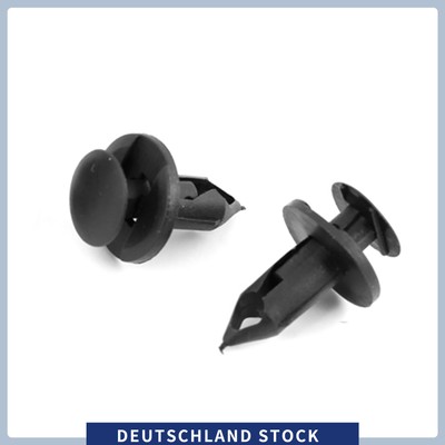 100 stk 8mm Loch Durchmesser Kunststoff Nieten Fastener Clips Schwarz für Auto
