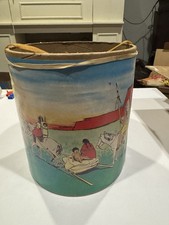 Vintage Native American Toy Drum Cardboard Western Cowboy Drum Shell Incomplete