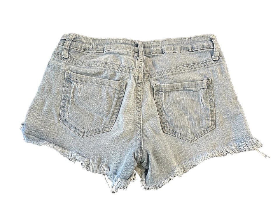 Pantalones cortos de jean Forever 21 Twenty One para mujer talla 24 pantalones cortos Y2K denim desgastados Foto 2 de 4