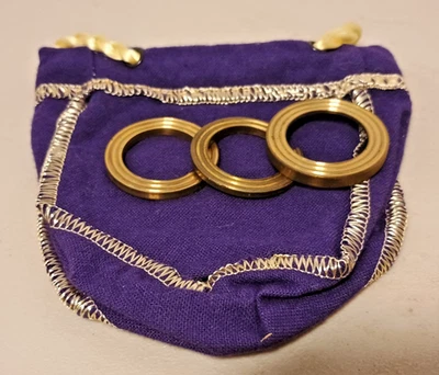 Three Ring Circus by Frank Garcia. Jardine Ellis Style Brass Ring Set. Rare. - Image 1 of 2