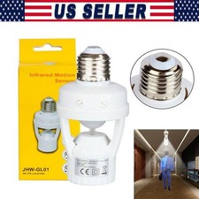 Infrared PIR Motion Sensor E27 LED Light Lamp Bulb Holder Socket Switch 110/220V