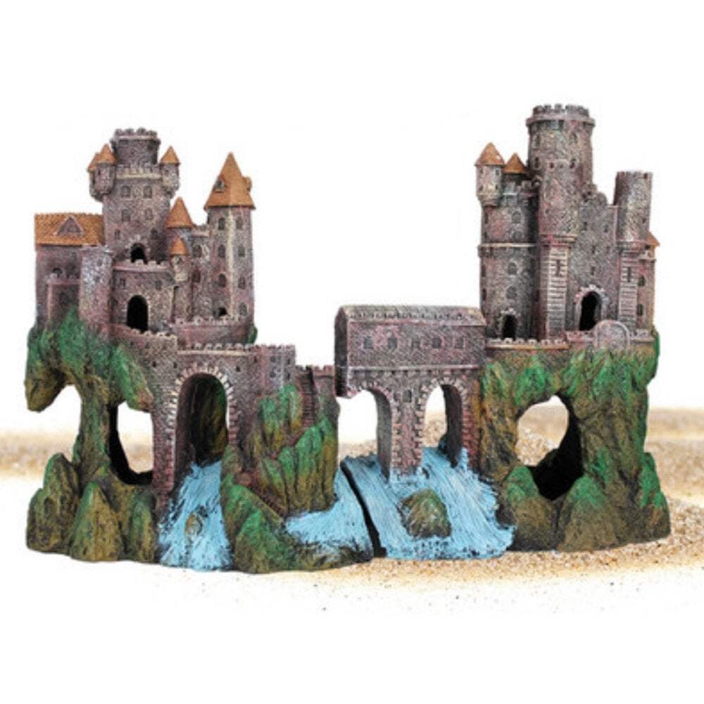 Aqua One Medieval Castle With River | Aquarium Fish Tank Ornament