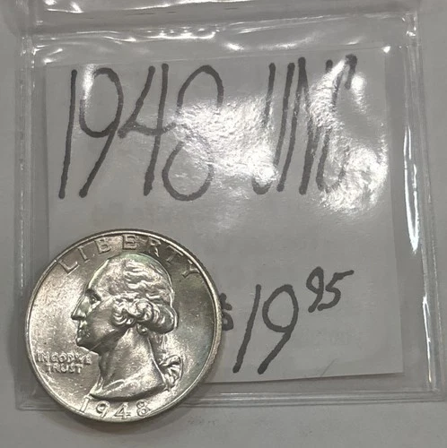 1948 Washington Silver Quarter UNC! ENN Coins