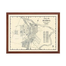 Old Map of Redding, CA 1920 - Vintage Redding California Art