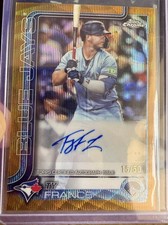 Ty France /50 2025 Topps Chrome Update Gold Wave Auto #AC-TY Toronto Blue Jays