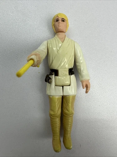 Vintage Star Wars  Farmboy Luke Figure Kenner 1977 Hong Kong - Broken Saber