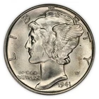 1941 Mercury Dime ANACS MS 65 FSB