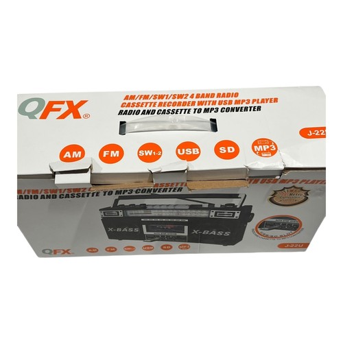 QFX AM/FM/SW1-SW2 convertitore e registratore da radio e cassetta a MP3 4 bande - Foto 3 di 12