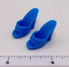 Vintage Barbie Dress Blue Mules Slides Sandals Heel Shoes No  Doll Figure Toy