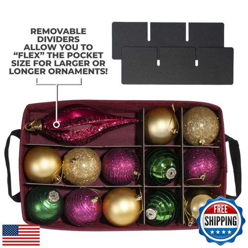 612 Vermont Christmas Ornament Storage Box - Thumbnail 5