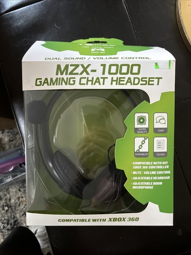 Casque stéréo Tomee Xbox 360 MZX-1000, blanc. Neuf