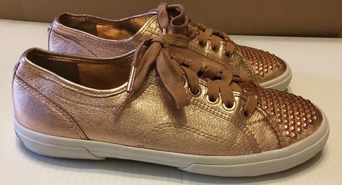 MICHAEL KORS Women’s Shoes rose Gold Metallic Sneakers 6.5M Rare AP138 Sneakers - Picture 4 of 12