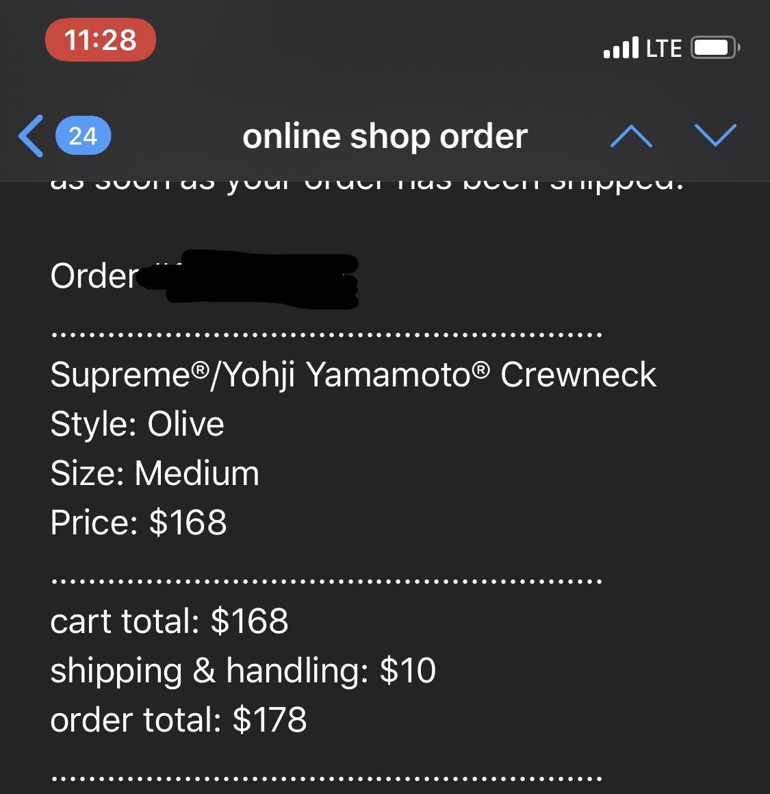 Supreme Yohji Yamamoto Olive Crewneck Size Medium *IN HAND Supreme Yohji Yamamoto Olive Crewneck Size Medium *IN HAND