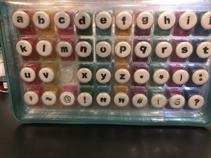 scrapbooking punch alphabet symbols cutting letters lower edge case paper