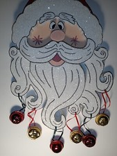 Santa Claus Handcrafted out of wood Hanging Santa Claus 19.5 in x 11 in