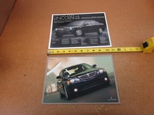 2004 Lincoln LS sales brochure LOT 2 sheet folder ORIGINAL