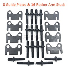 Fits Sbc Small Block Chevy Push Rod Guide Plates And 38 Rocker Arm Studs Kit