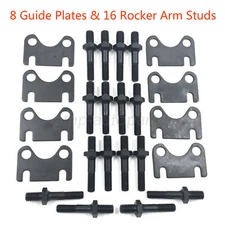 Fits SBC Small Block Chevy Push Rod Guide Plates And 3/8 Rocker Arm Studs Kit