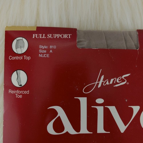 HANES ALIVE Full Support Control Top Pantyhose Reinforced Toe 810 NUDE