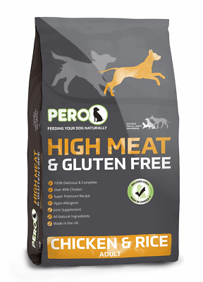 Pero High Meat Chicken Rice Adult Dog Food 12kg X for sale