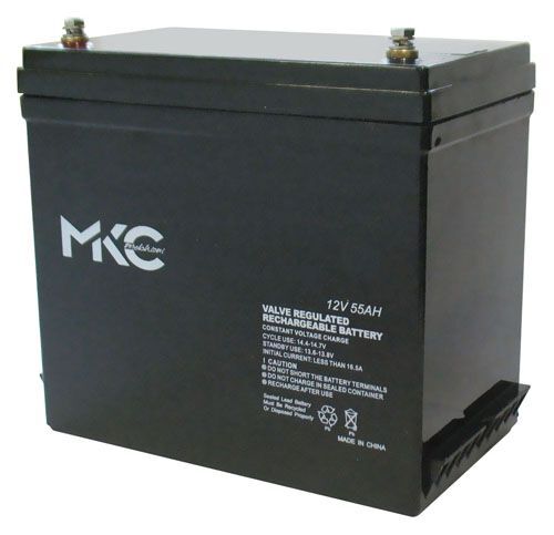 BATTERIA 12V 55A PIOMBO GEL ERMETICA ALLARMI UPS 55AH FOTOVOLTAICO COME 12FGL55 - Foto 1 di 2