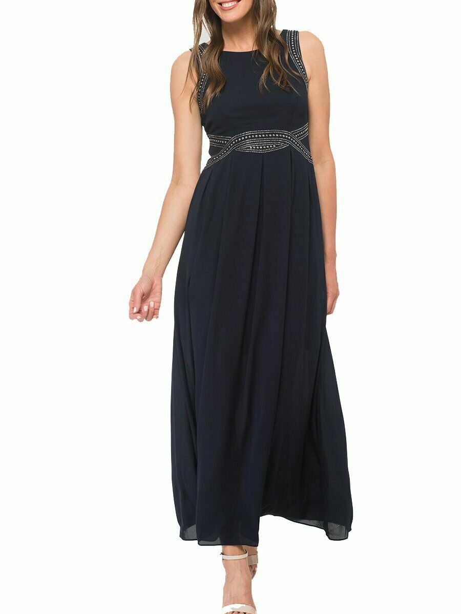 joseph ribkoff long black dress LAST ONE SZ 6 - Joseph Ribkoff Sheer Panel Dress Style 223743