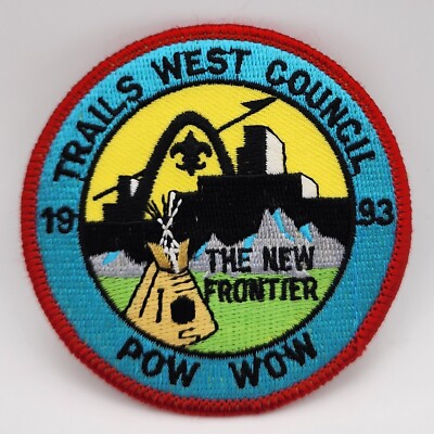 Trails West Council The New Frontier 1993 Boy Scouts Of America Pow Wow PATCH