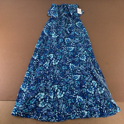 japna blue dress Women's Small Floral Print Sleeveless Ruffle Accent Maxi New Hellmann's Chunky Blue Cheese feature: lenox-fabric Size:14 1/2 x 32 Peppermayo Exclusive The Yanina