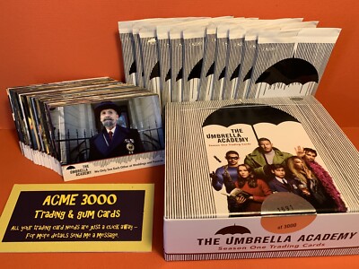 2020 Rittenhouse UMBRELLA ACADEMY Season 1 Base 63 Karten Set + Box & Leerpackungen