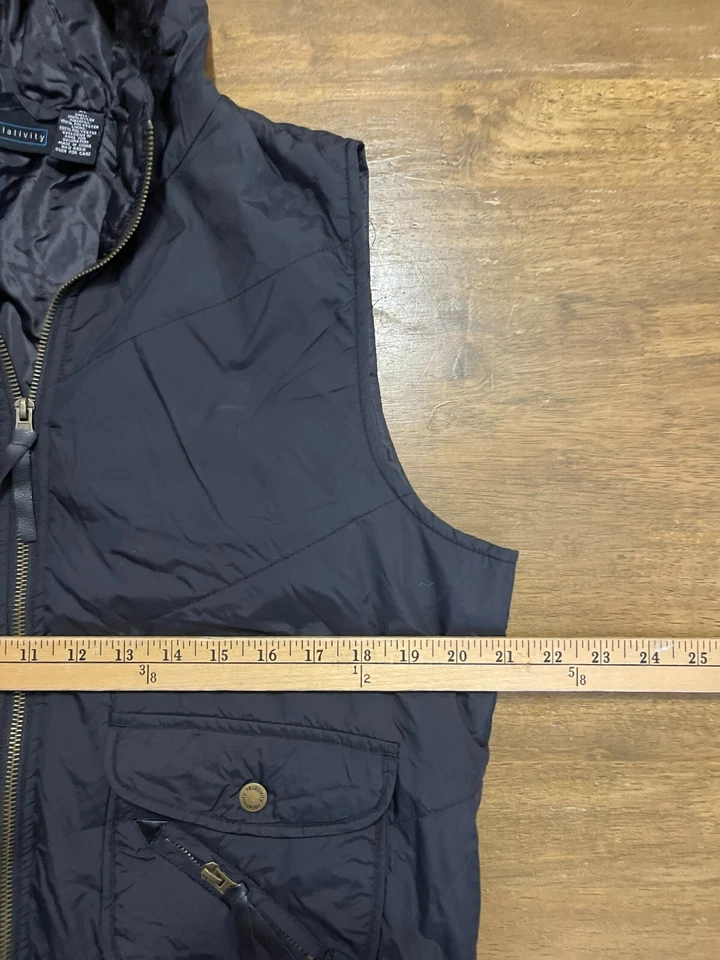 Chaqueta Relativity, Para Mujer Talla XL, Negra, Cremallera Completa, Bolsillos con Cremallera, Chaleco con Capucha Foto 4 de 4