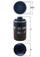 Mahle Oc 456 ÖLfilter FüR Audi Seat Skoda Vw