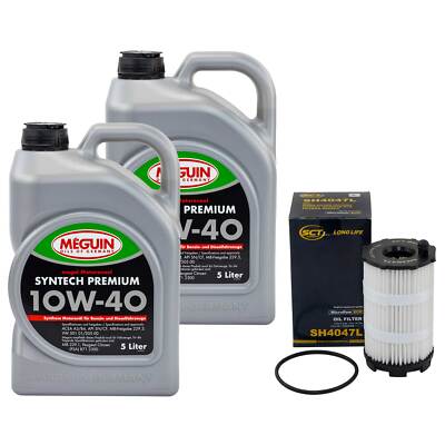 Motoröl Set Syntech SAE 10W-40 Meguin 10 Liter + Ölfilter für Audi A4 A6 A8 RS4 