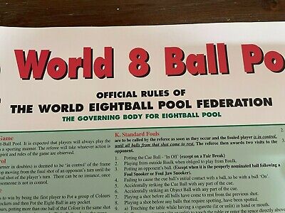 World Eightball Pool on X: World Eightball Pool Federation. World 8ball  Rules 2015   / X