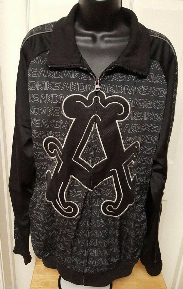 Akademiks Мужская куртка пальто размер L большой черный белый логотип - Изображение 4 из 4