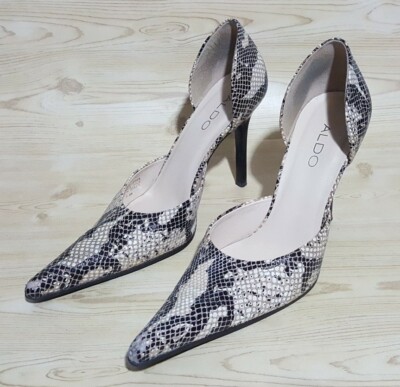 Aldo Snake Print High Heels Pumps Stiletto Womens Shoes