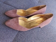 Shoes, with small heel, suede, by Walter Steiger, size 39-39, 5, rose,...