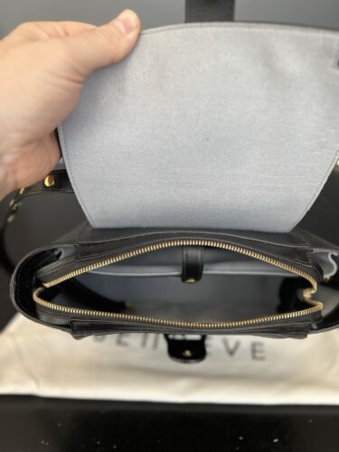 Senreve Mini Maestra Black Noir Convertible Leather Bag NWOT Pebbled Perfect - Picture 7 of 10