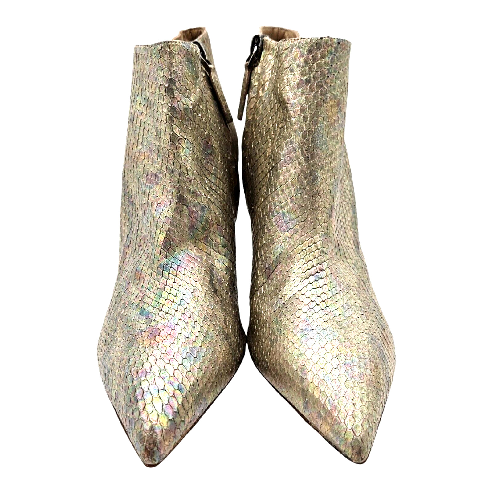 RALPH LAUREN PURPLE LABEL - Glossy Rainbow Python Skin Booties Pumps, US Size 9 image 3
