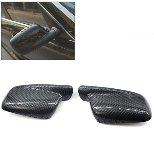 2* Side Mirror Cover Cap Carbon Fiber For BMW E46 330Ci E65 E66 745Li 750i 750Li - Bild 3 von 8