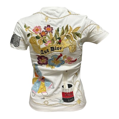 CHRISTIAN DIOR Spring Summer 2001 Embroidered T-Shirt | eBay CHRISTIAN DIOR Spring Summer 2001 Embroidered T-Shirt | eBay