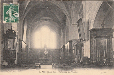 MILLY 5 Kircheninnenraum Ed Felix gestempelt