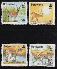 Album Trésors Botswana Scott #432-435 Monde Faune Fonds Nh Menthe