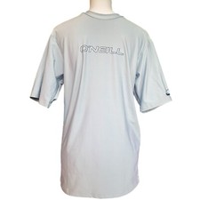 O'Neill Mens M Swimming Skins Top Light Blue SPF 50 Short Sleeve Board Top Surf