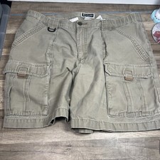 Men's Vintage Columbia Active Outdoor Deep Pocket Tan Sand Shorts Size Large