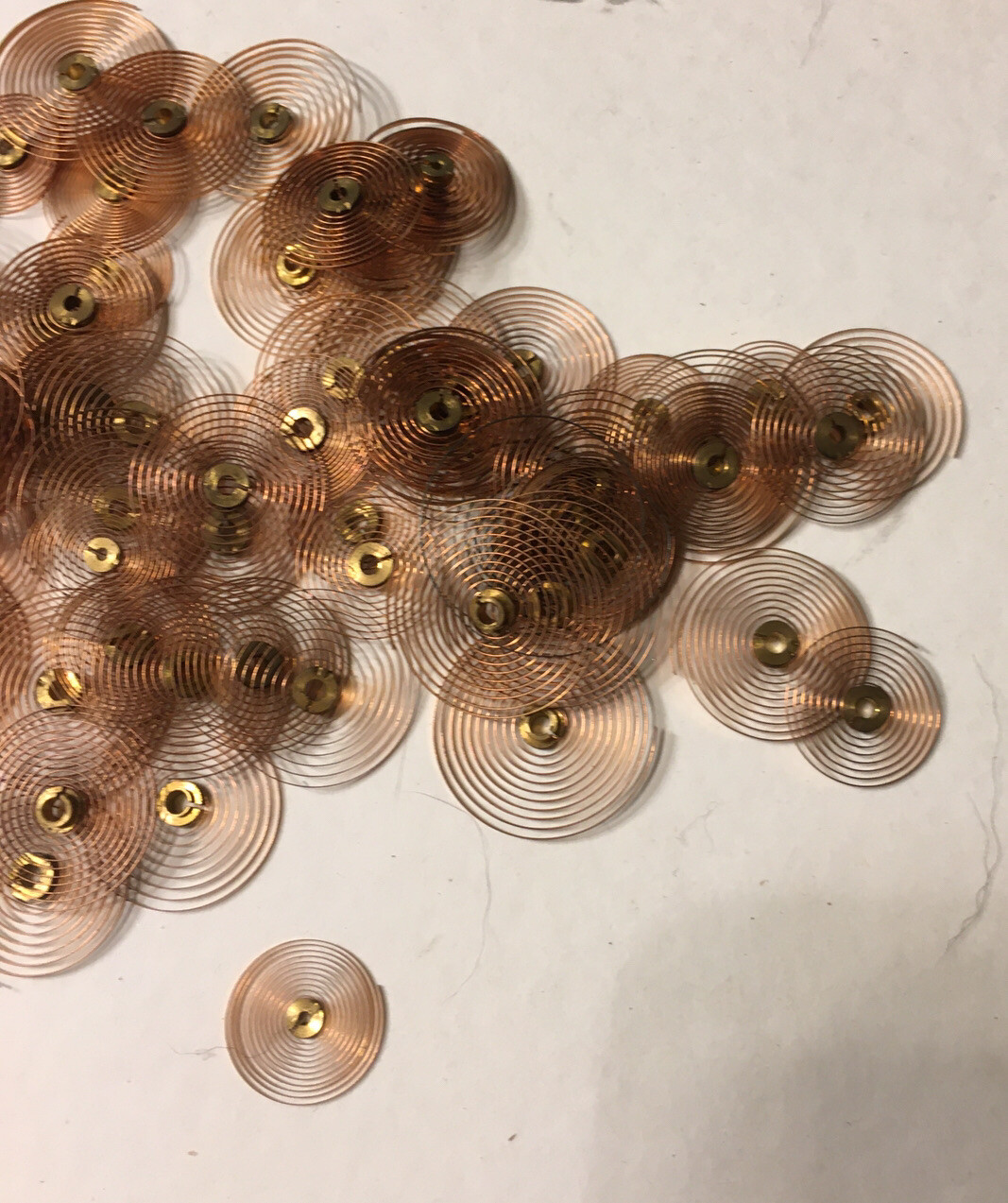 Nos Unused Clean Lot Of Assorted Size Clockmaker's Clock Hair Springs