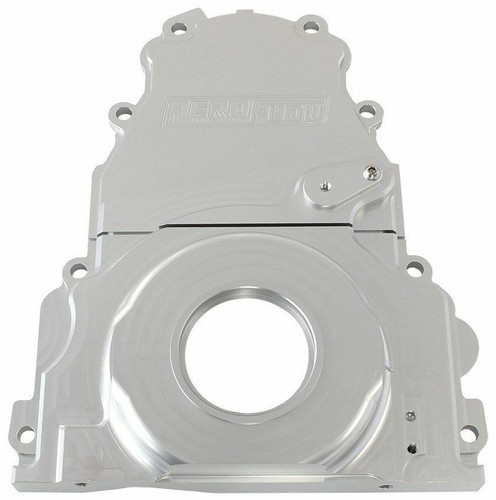 Aeroflow AF64-4361S Holden / Chev LS Billet 2 Piece Timing Cover Silver Anodised - Picture 2 of 2