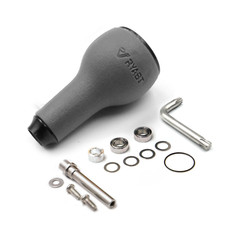 Manopola grigia TPE 27mm compatibile per mulinello Shimano Daiwa Spinning & Baitcasting G