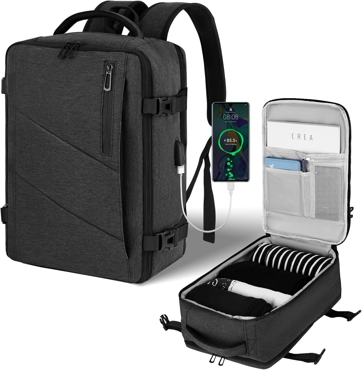 VOESLD Mochila Viaje Cabina Avion 40x20x25 para Ryanair, Mochila Portatil